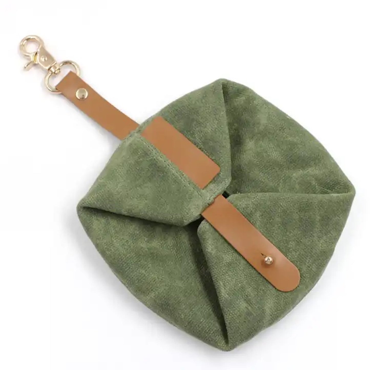 Green Waxed Travel Bowl - Green Travel Bowl - The Dapper Dog Club