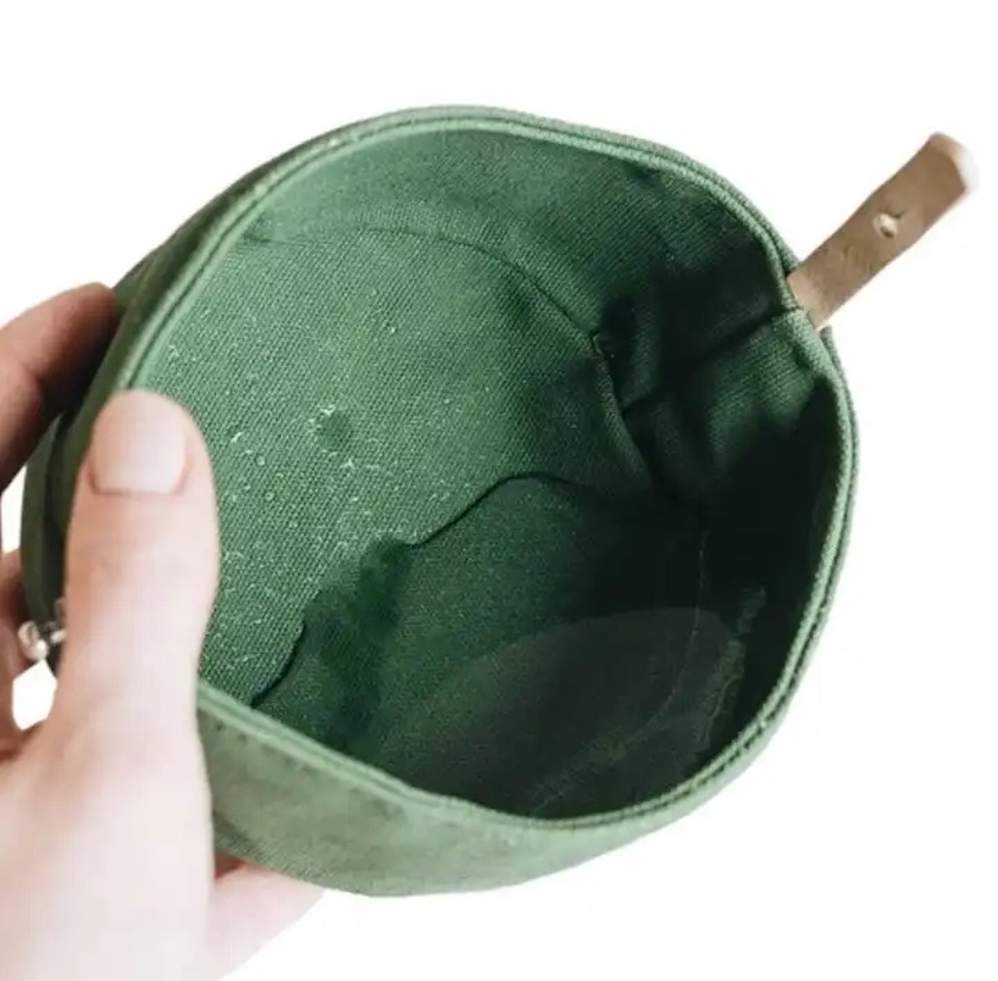 Green Waxed Travel Bowl - Green Travel Bowl - The Dapper Dog Club