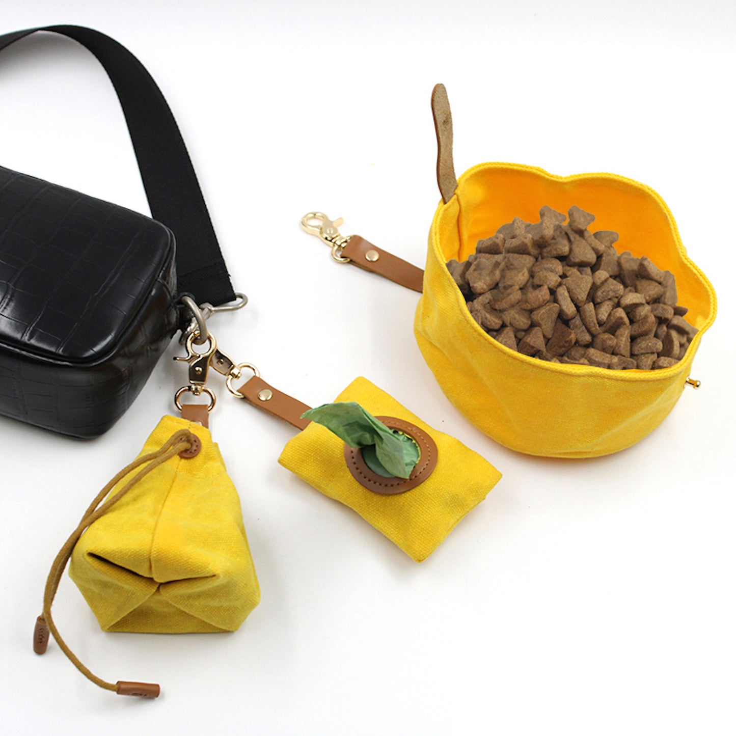 Waxed Canvas Treat Bag - Yellow